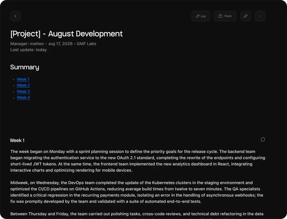 Task management and Documentation