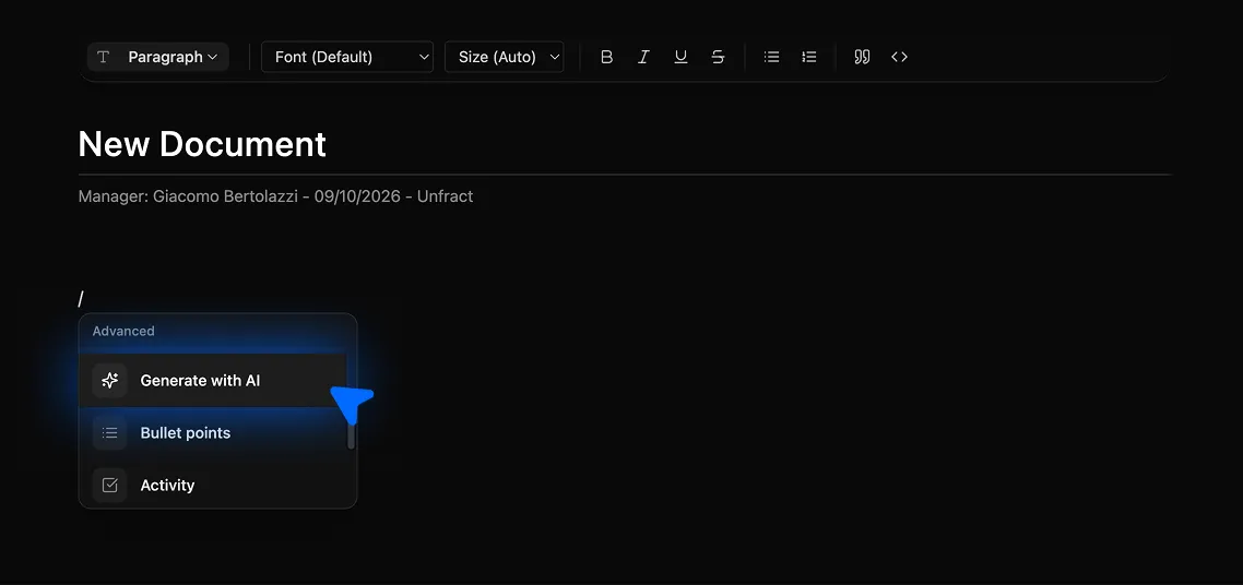 Rich-Text Documentation Editor